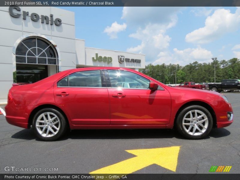 Red Candy Metallic / Charcoal Black 2010 Ford Fusion SEL V6