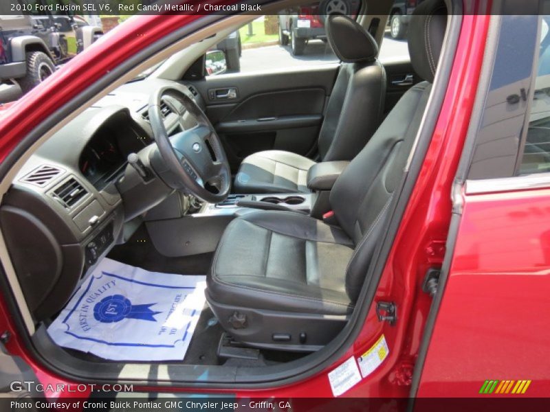 Red Candy Metallic / Charcoal Black 2010 Ford Fusion SEL V6