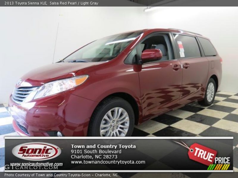 Salsa Red Pearl / Light Gray 2013 Toyota Sienna XLE