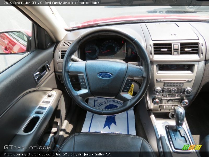 Red Candy Metallic / Charcoal Black 2010 Ford Fusion SEL V6