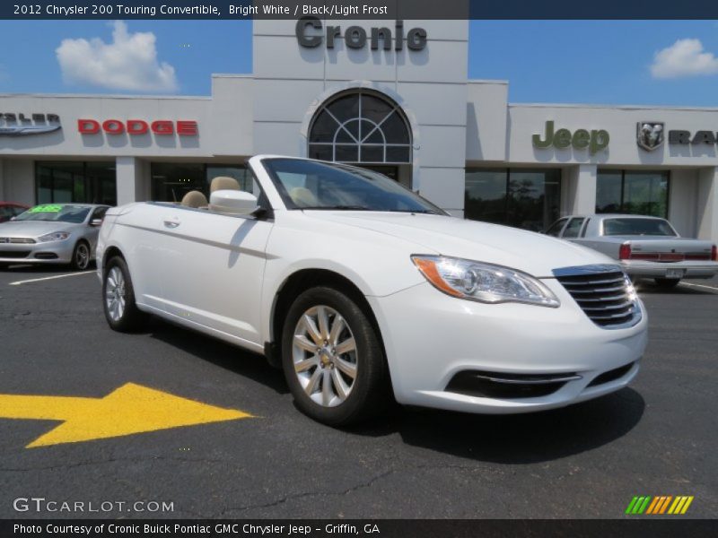 Bright White / Black/Light Frost 2012 Chrysler 200 Touring Convertible