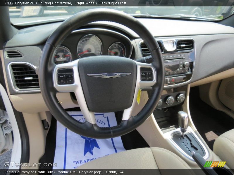 Bright White / Black/Light Frost 2012 Chrysler 200 Touring Convertible