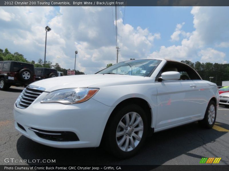 Bright White / Black/Light Frost 2012 Chrysler 200 Touring Convertible