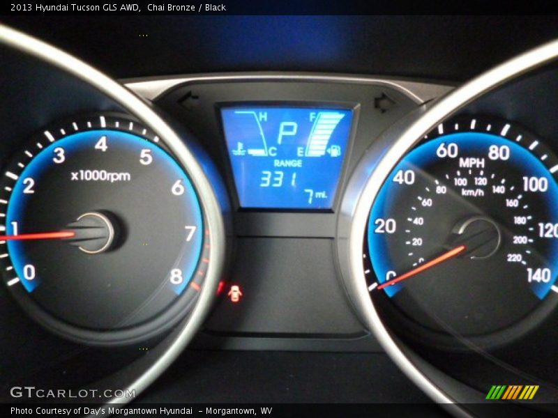 Chai Bronze / Black 2013 Hyundai Tucson GLS AWD