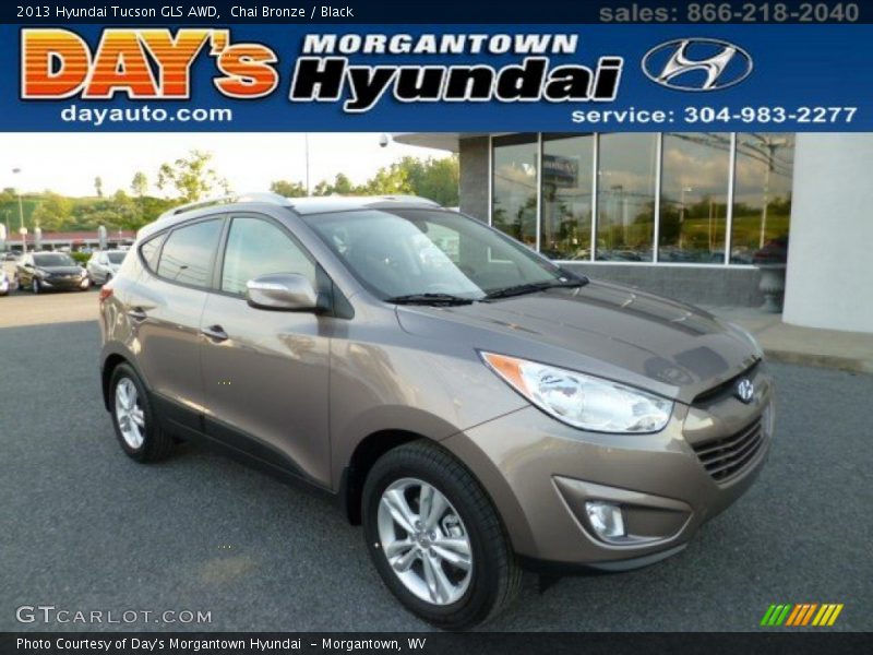 Chai Bronze / Black 2013 Hyundai Tucson GLS AWD