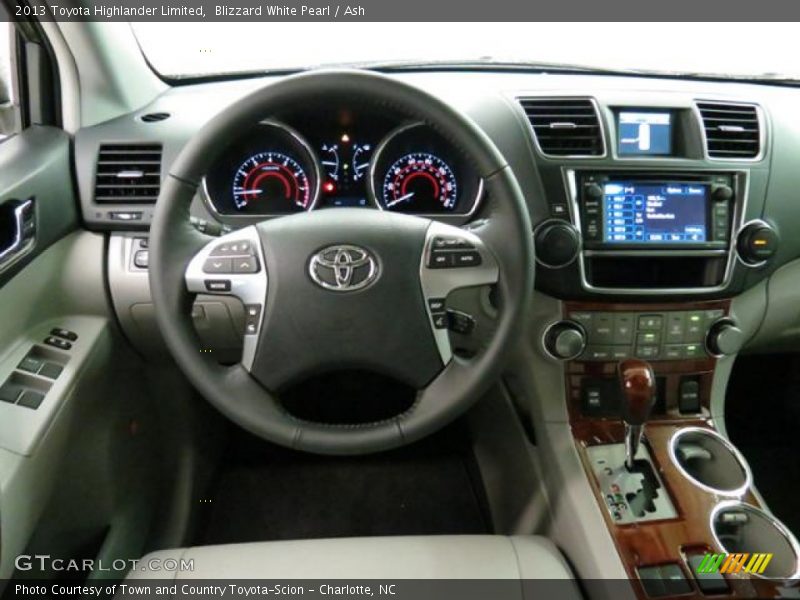 Blizzard White Pearl / Ash 2013 Toyota Highlander Limited