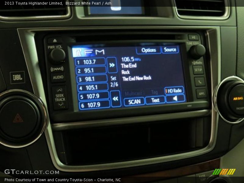 Blizzard White Pearl / Ash 2013 Toyota Highlander Limited