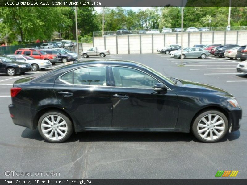 Obsidian Black / Ecru Beige 2010 Lexus IS 250 AWD