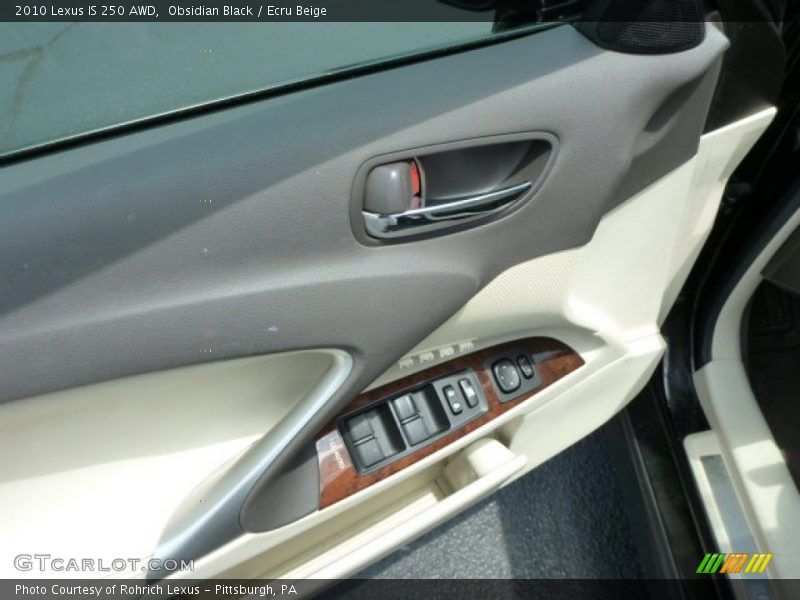 Obsidian Black / Ecru Beige 2010 Lexus IS 250 AWD
