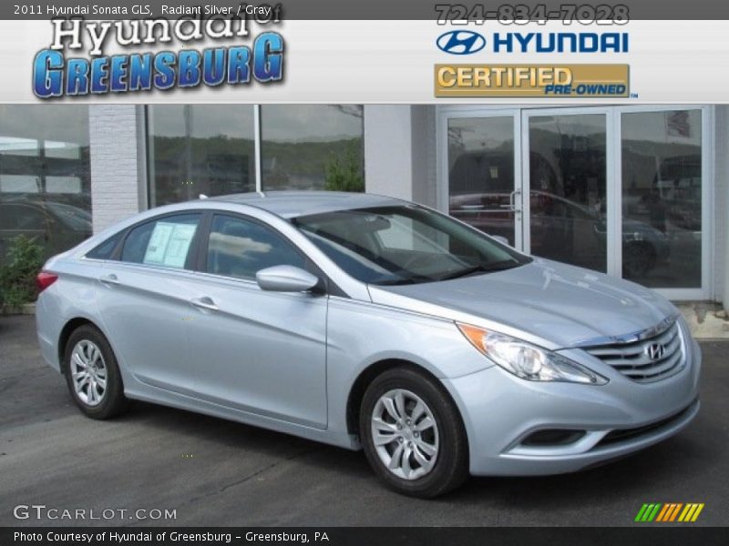 Radiant Silver / Gray 2011 Hyundai Sonata GLS