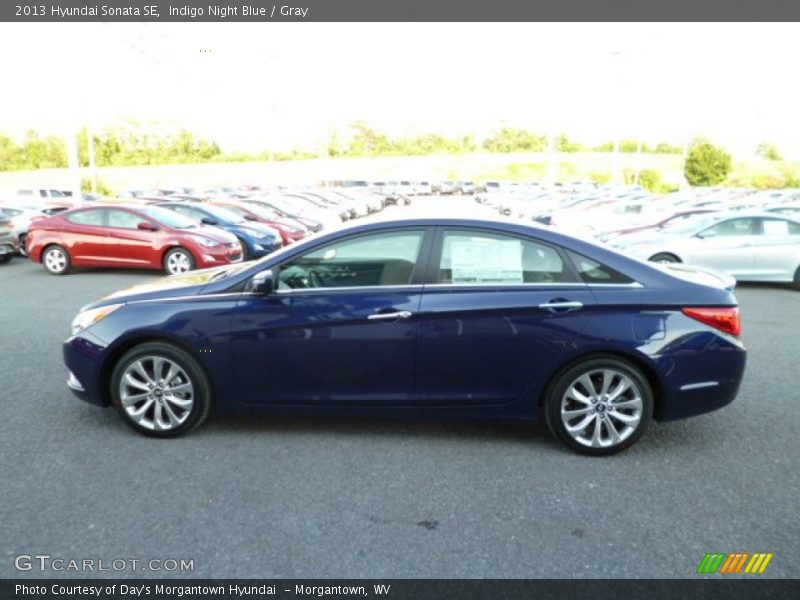 Indigo Night Blue / Gray 2013 Hyundai Sonata SE