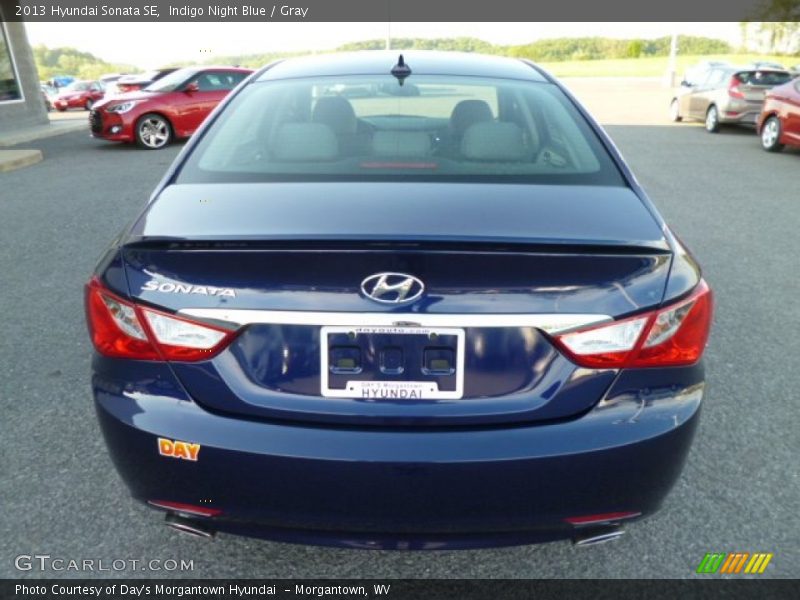 Indigo Night Blue / Gray 2013 Hyundai Sonata SE