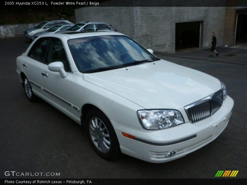 Powder White Pearl / Beige 2005 Hyundai XG350 L