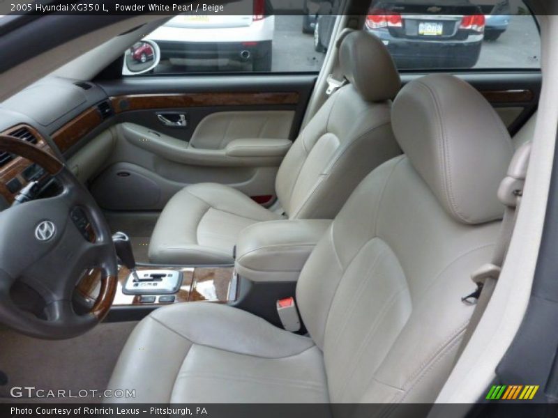 Powder White Pearl / Beige 2005 Hyundai XG350 L