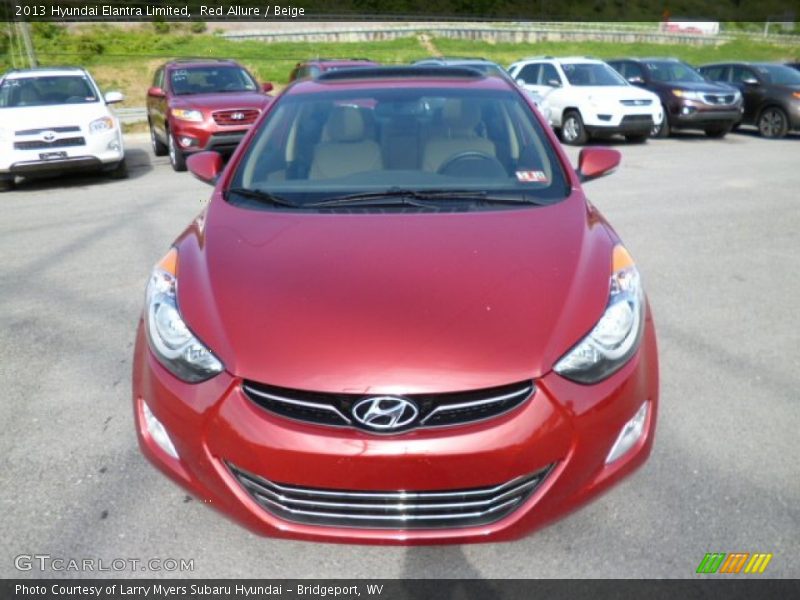Red Allure / Beige 2013 Hyundai Elantra Limited