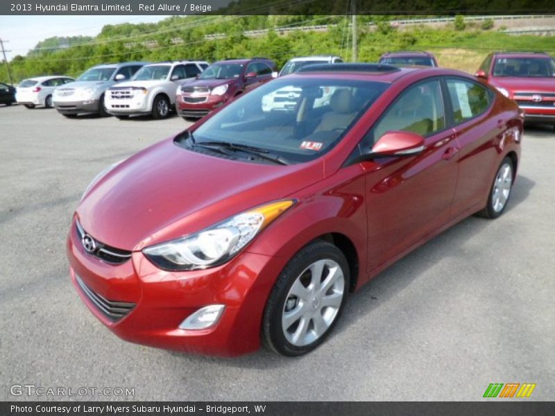 Red Allure / Beige 2013 Hyundai Elantra Limited