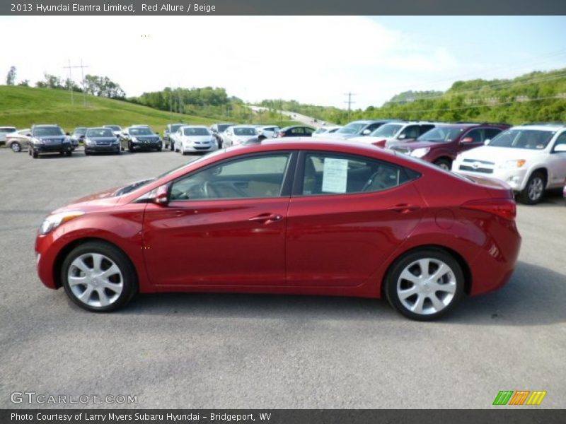 Red Allure / Beige 2013 Hyundai Elantra Limited