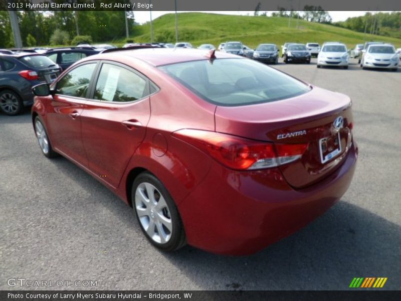Red Allure / Beige 2013 Hyundai Elantra Limited