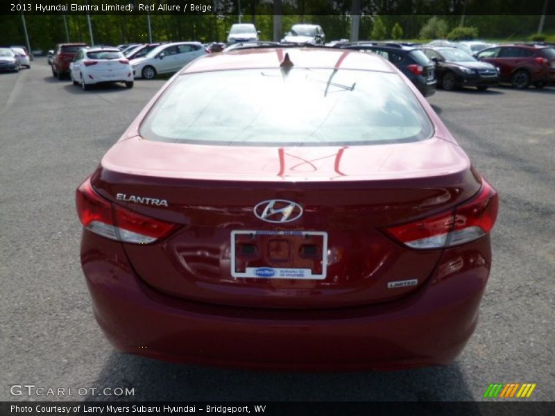 Red Allure / Beige 2013 Hyundai Elantra Limited