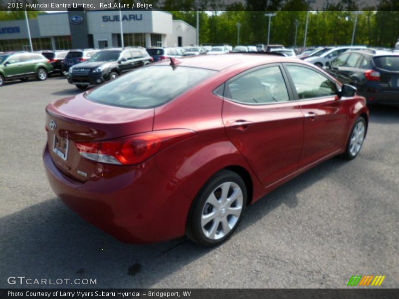 Red Allure / Beige 2013 Hyundai Elantra Limited