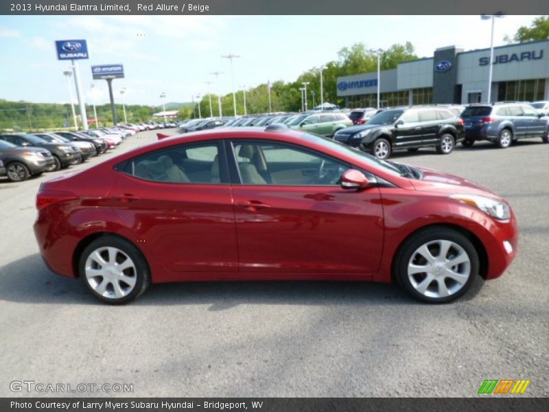 Red Allure / Beige 2013 Hyundai Elantra Limited