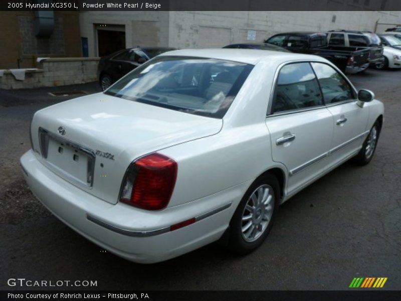 Powder White Pearl / Beige 2005 Hyundai XG350 L