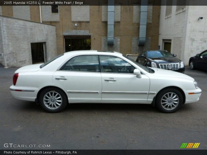 Powder White Pearl / Beige 2005 Hyundai XG350 L