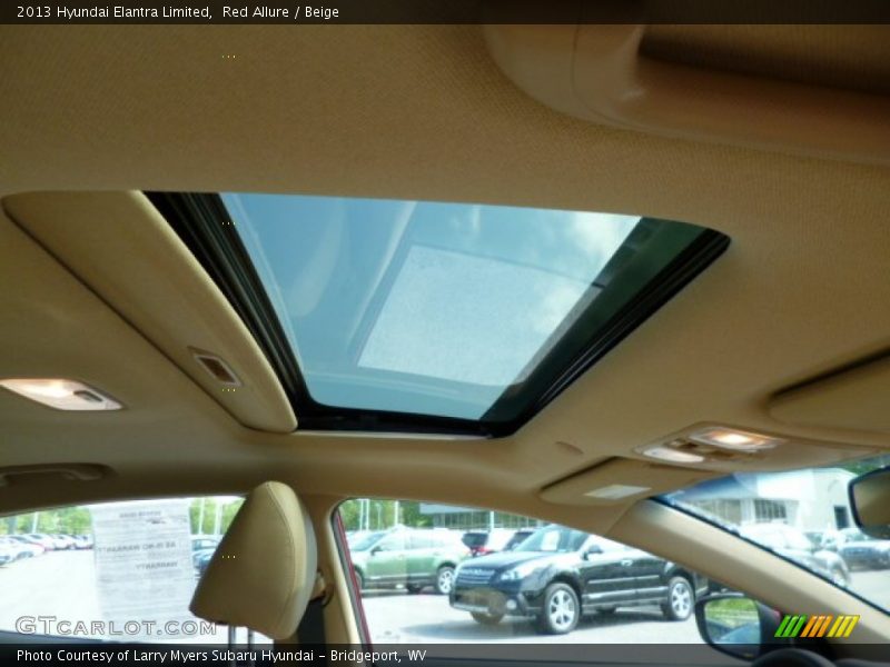 Red Allure / Beige 2013 Hyundai Elantra Limited
