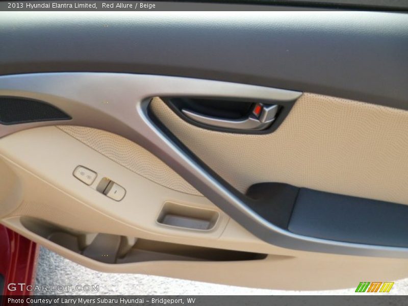 Red Allure / Beige 2013 Hyundai Elantra Limited