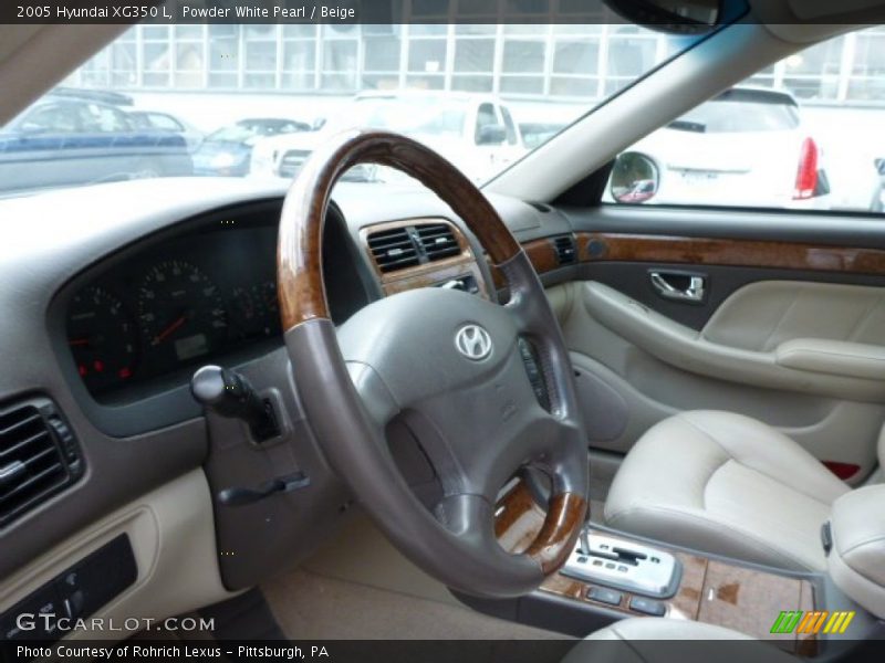 Powder White Pearl / Beige 2005 Hyundai XG350 L