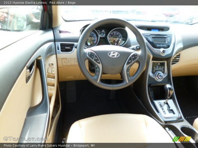 Red Allure / Beige 2013 Hyundai Elantra Limited