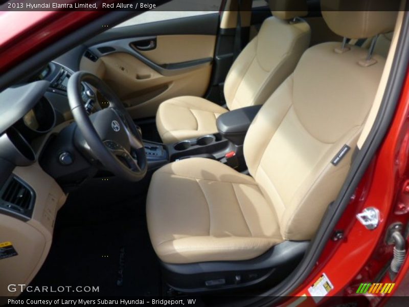 Red Allure / Beige 2013 Hyundai Elantra Limited