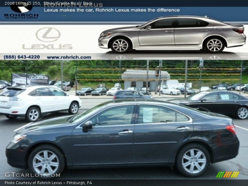 Smoky Granite Mica / Black 2008 Lexus ES 350