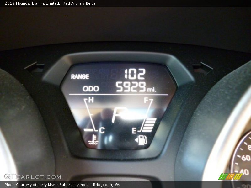 Red Allure / Beige 2013 Hyundai Elantra Limited