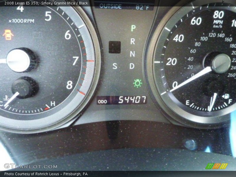 Smoky Granite Mica / Black 2008 Lexus ES 350