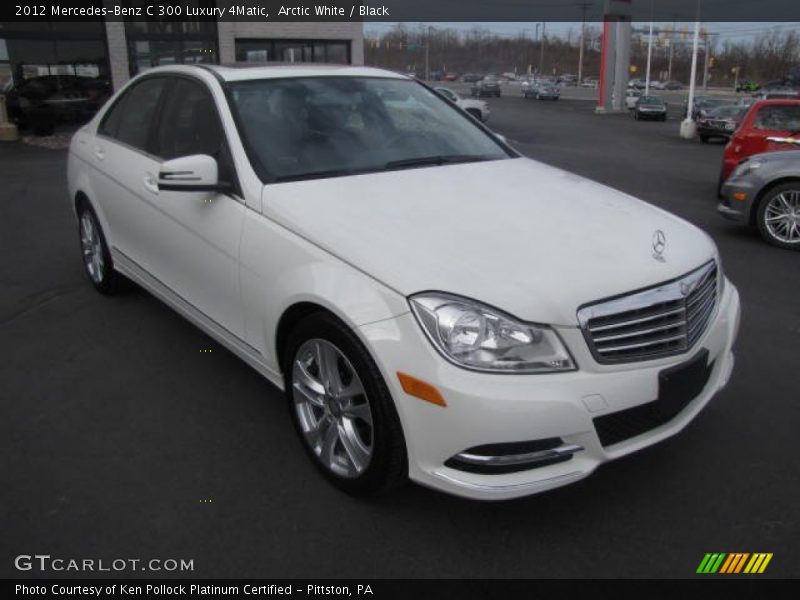 Arctic White / Black 2012 Mercedes-Benz C 300 Luxury 4Matic