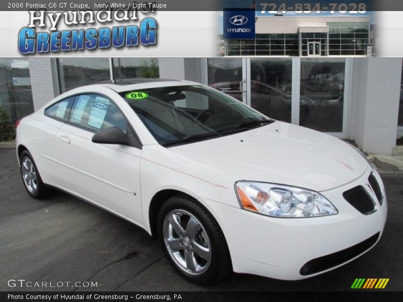 Ivory White / Light Taupe 2006 Pontiac G6 GT Coupe