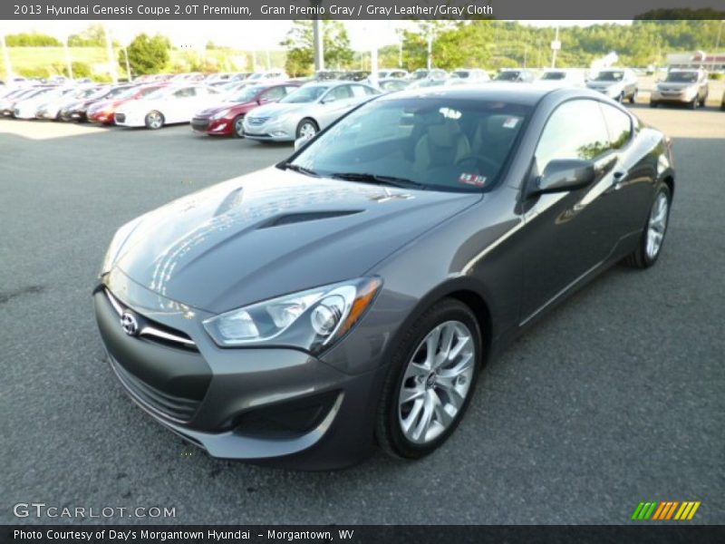 Gran Premio Gray / Gray Leather/Gray Cloth 2013 Hyundai Genesis Coupe 2.0T Premium