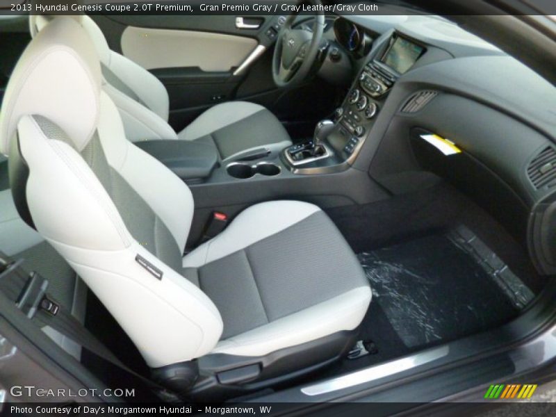 Gran Premio Gray / Gray Leather/Gray Cloth 2013 Hyundai Genesis Coupe 2.0T Premium