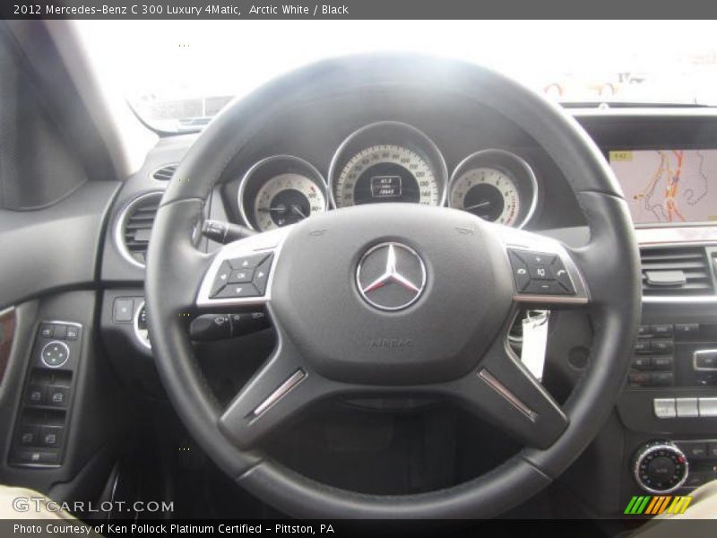 Arctic White / Black 2012 Mercedes-Benz C 300 Luxury 4Matic
