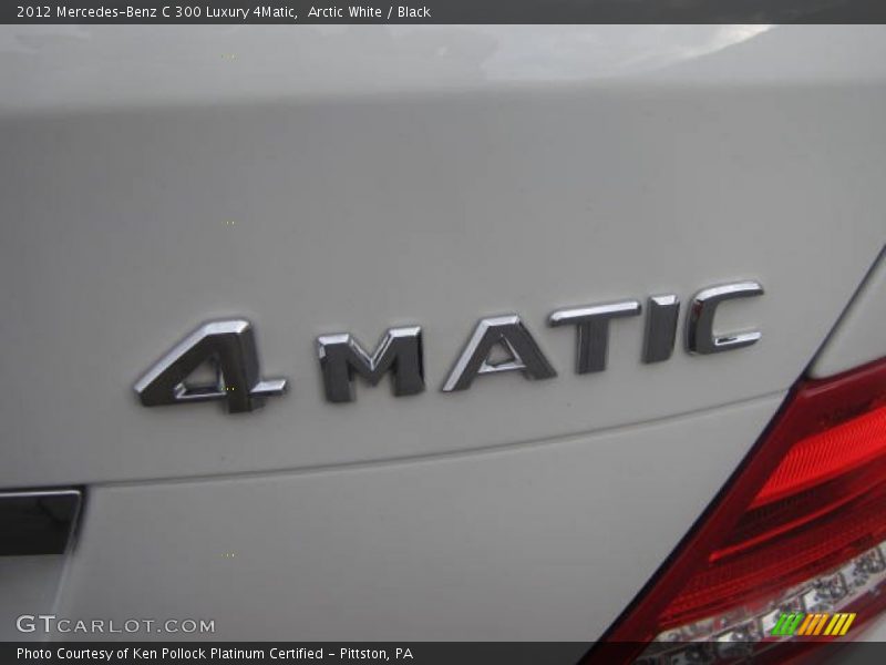 Arctic White / Black 2012 Mercedes-Benz C 300 Luxury 4Matic