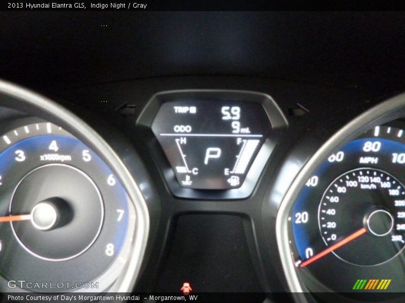 Indigo Night / Gray 2013 Hyundai Elantra GLS