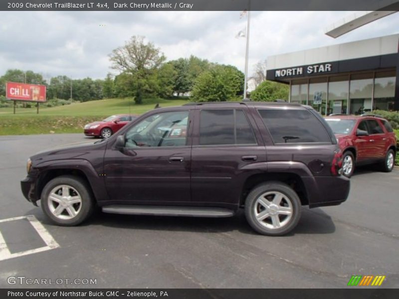 Dark Cherry Metallic / Gray 2009 Chevrolet TrailBlazer LT 4x4