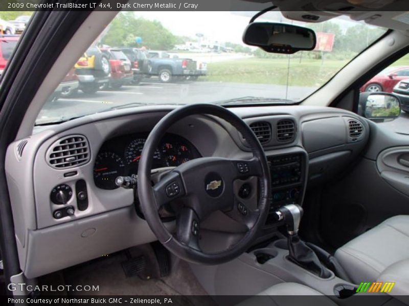 Dark Cherry Metallic / Gray 2009 Chevrolet TrailBlazer LT 4x4