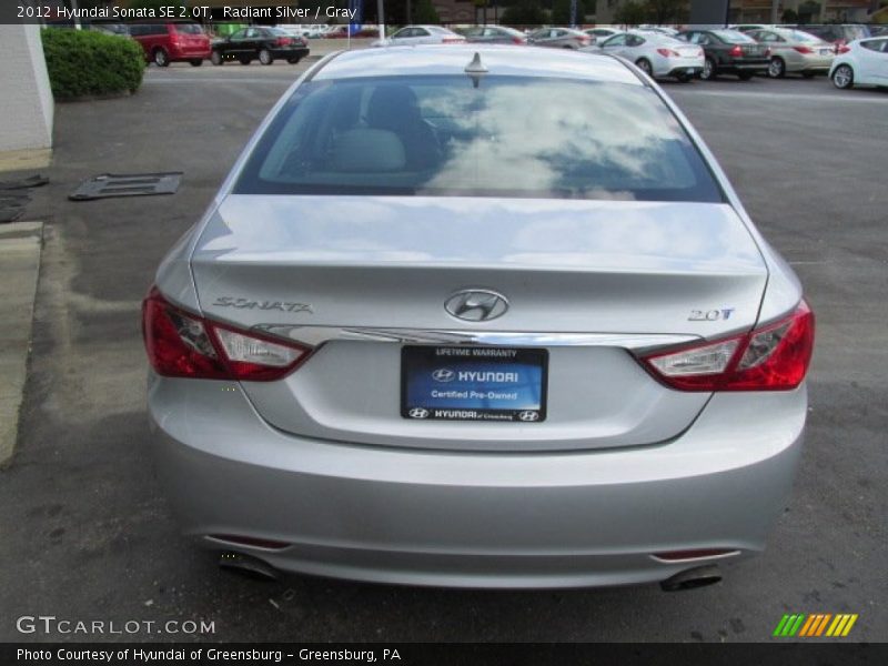 Radiant Silver / Gray 2012 Hyundai Sonata SE 2.0T