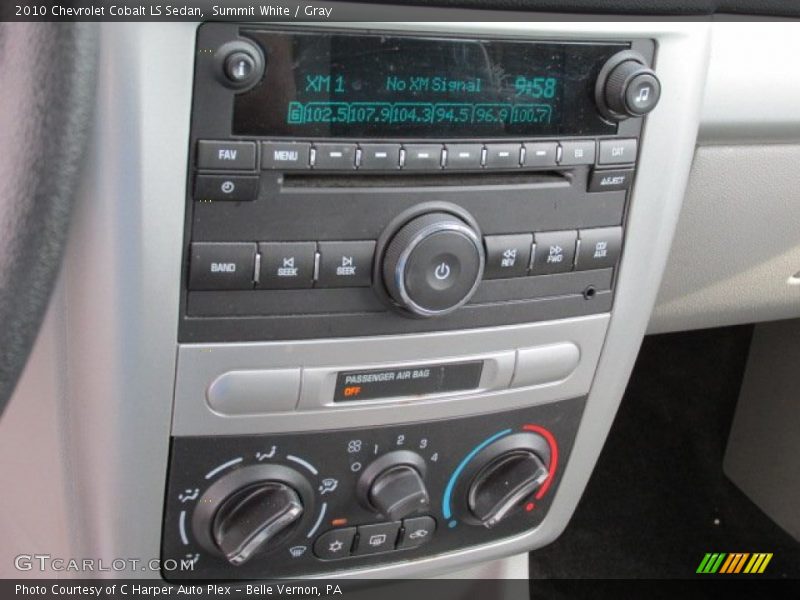 Controls of 2010 Cobalt LS Sedan