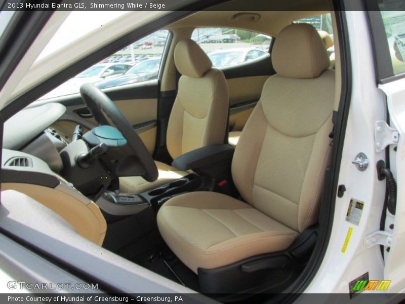 Shimmering White / Beige 2013 Hyundai Elantra GLS