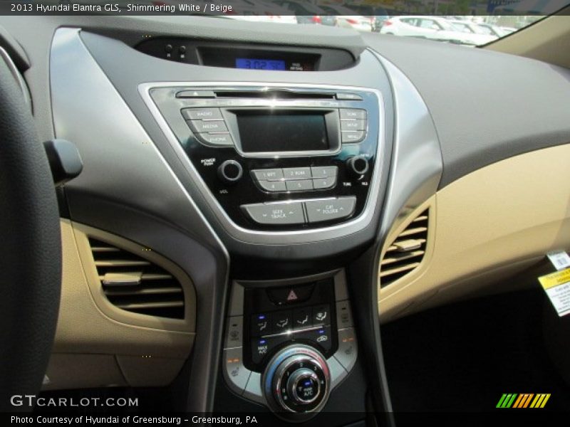 Shimmering White / Beige 2013 Hyundai Elantra GLS