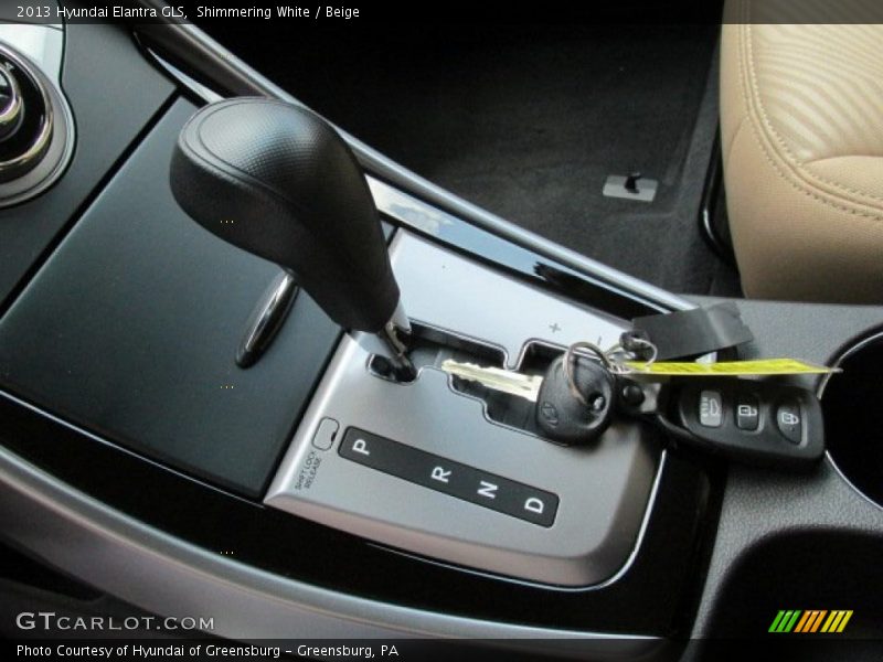 Shimmering White / Beige 2013 Hyundai Elantra GLS