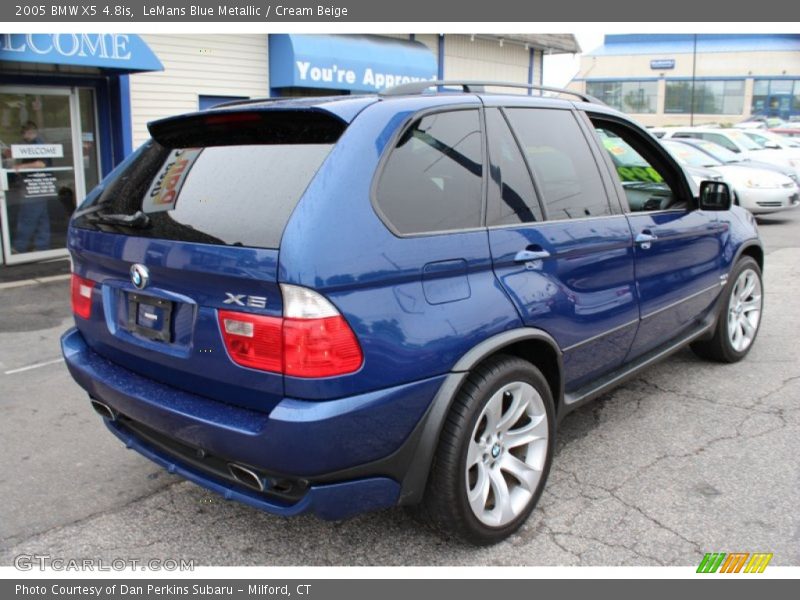 LeMans Blue Metallic / Cream Beige 2005 BMW X5 4.8is